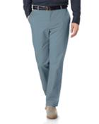 Sky Blue Classic Fit Stretch Cotton Chino Pants Size W32 L32 By Charles Tyrwhitt