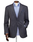  Classic Fit Navy Wool Flannel Wool Jacket Size 42 By Charles Tyrwhitt