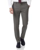  Grey Slim Jaspe Business Suit Wool Pants Size W32 L32 By Charles Tyrwhitt