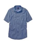 Charles Tyrwhitt Charles Tyrwhitt Classic Fit Short Sleeve Printed Chambray Geometric Shirt