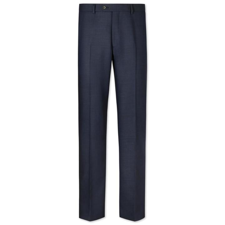 Charles Tyrwhitt Charles Tyrwhitt Navy Slim Fit Crowsfoot Business Suit Wool Pants Size W38 L32