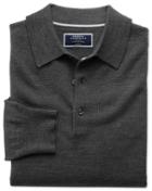 Charles Tyrwhitt Charcoal Merino Wool Polo Neck Sweater Size Large By Charles Tyrwhitt