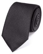 Charles Tyrwhitt Charles Tyrwhitt Charcoal Silk Plain Classic Tie