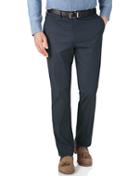 Charles Tyrwhitt Charles Tyrwhitt Navy And Blue Slim Fit Puppytooth Cotton Tailored Pants Size W32 L30