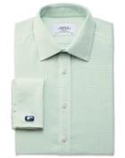 Charles Tyrwhitt Charles Tyrwhitt Classic Fit Non Iron Imperial Weave Light Green Cotton Dress Shirt Size 15/33