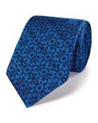 Charles Tyrwhitt Blue Silk Luxury Floral Tie By Charles Tyrwhitt