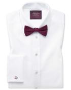  Slim Fit Luxury Marcella Bib Front White Tuxedo Egyptian Cotton Dress Shirt French Cuff Size 14.5/33 By Charles Tyrwhitt