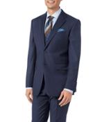 Charles Tyrwhitt Mid Blue Slim Fit Twill Business Suit Wool Jacket Size 36 By Charles Tyrwhitt