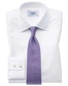 Extra Slim Fit Oxford White Cotton Dress Shirt Single Cuff Size 17.5/36 By Charles Tyrwhitt
