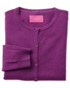 Charles Tyrwhitt Charles Tyrwhitt Purple Merino Cashmere Cardigan Size 14