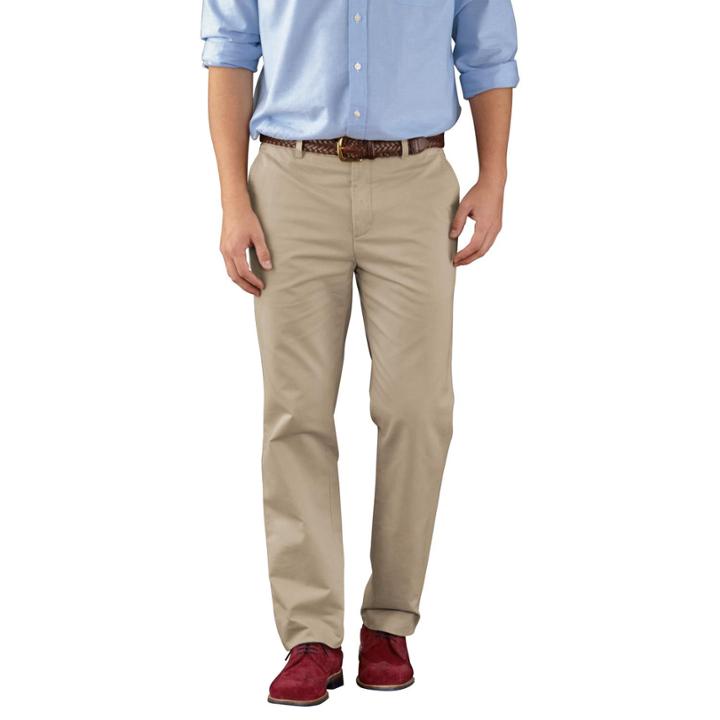 Charles Tyrwhitt Charles Tyrwhitt Stone Flat Front Slim Fit Weekend Chinos (30w X 34l)