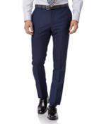  Royal Blue Extra Slim Fit Merino Business Suit Wool Pants Size W32 L32 By Charles Tyrwhitt