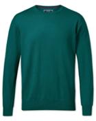  Teal Merino Wool Crew Neck Sweater Size Large By Charles Tyrwhitt