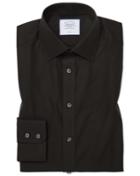  Classic Fit Black Non-iron Poplin Cotton Dress Shirt Single Cuff Size 15.5/32 By Charles Tyrwhitt