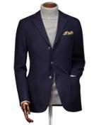  Slim Fit Navy Textured Wool Wool Jacket Size 40 By Charles Tyrwhitt