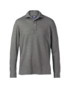 Charles Tyrwhitt Charles Tyrwhitt Classic Fit Grey Long Sleeve Luxury Touch Polo