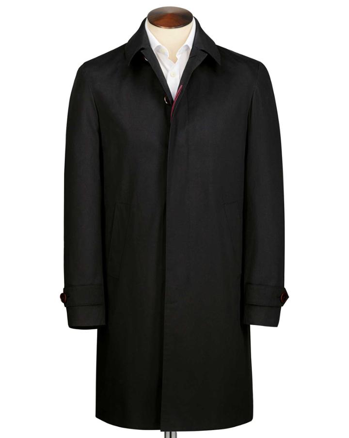 Charles Tyrwhitt Charles Tyrwhitt Classic Fit Black Raincoat