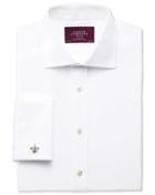 Charles Tyrwhitt Classic Fit Semi-spread Collar Luxury Twill White Egyptian Cotton Dress Shirt French Cuff Size 15/33 By Charles Tyrwhitt