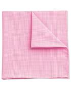 Charles Tyrwhitt Pink Cotton Fine Gingham Classic Pocket Square By Charles Tyrwhitt