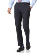  Navy Slim Fit Herringbone Business Suit Wool Pants Size W30 L32 By Charles Tyrwhitt