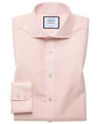  Classic Fit Non-iron Tyrwhitt Cool Poplin Peach Cotton Dress Shirt Single Cuff Size 15.5/33 By Charles Tyrwhitt