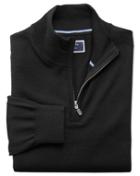 Charles Tyrwhitt Black Merino Wool Zip Neck Sweater Size Medium By Charles Tyrwhitt