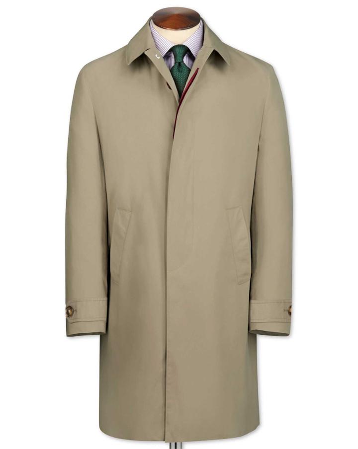 Charles Tyrwhitt Charles Tyrwhitt Classic Fit Stone Raincoat