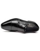 Charles Tyrwhitt Charles Tyrwhitt Black Fenwick Toe Cap Double Buckle Monk Shoes