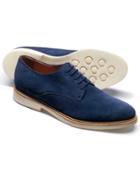 Charles Tyrwhitt Charles Tyrwhitt Blue Truscott Suede Derby Shoes Size 11