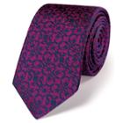 Charles Tyrwhitt Charles Tyrwhitt Luxury Slim Pink Floral Tie