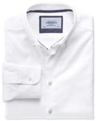 Charles Tyrwhitt Charles Tyrwhitt Classic Fit Button-down Collar Non-iron Business Casual White Cotton Dress Shirt Size 15/33