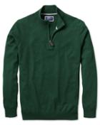  Green Zip Neck Cashmere Sweater Size Large By Charles Tyrwhitt
