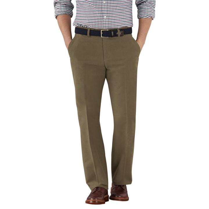 Charles Tyrwhitt Charles Tyrwhitt Mushroom Moleskin Classic Fit Pants (300)