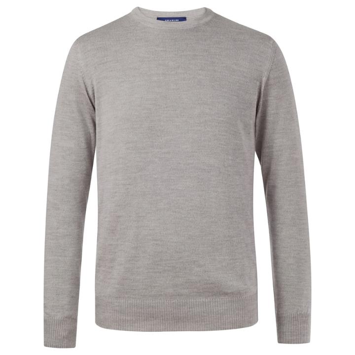 Charles Tyrwhitt Charles Tyrwhitt Silver Grey Merino Crew Neck Sweater (l)