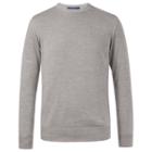 Charles Tyrwhitt Charles Tyrwhitt Silver Grey Merino Crew Neck Sweater (l)