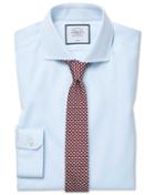  Super Slim Fit Cutaway Collar Non-iron Cotton Stretch Oxford Light Blue Dress Shirt Single Cuff Size 14.5/32 By Charles Tyrwhitt
