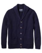  Navy Shawl Collar Lambswool Cardigan Size Large By Charles Tyrwhitt