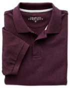 Charles Tyrwhitt Charles Tyrwhitt Dark Red Pique Cotton Polo Size Xs