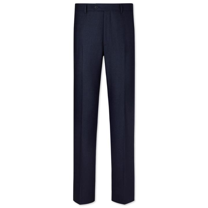 Charles Tyrwhitt Charles Tyrwhitt Navy And Black Slim Fit Puppytooth Business Suit Wool Pants Size W30 L38