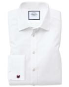Charles Tyrwhitt Extra Slim Fit Non-iron Poplin White Cotton Dress Shirt French Cuff Size 14.5/32 By Charles Tyrwhitt