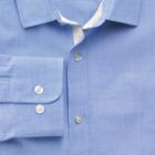 Charles Tyrwhitt Charles Tyrwhitt Classic Fit Sky Blue End-on-end Cotton Dress Shirt Size Small