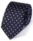 Charles Tyrwhitt Charles Tyrwhitt Slim Navy Silk Classic Mini Paisley Tie