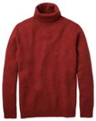  Red Roll Neck Donegal Merino Wool Sweater Size Medium By Charles Tyrwhitt