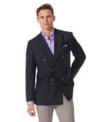  Classic Fit Navy Double Breasted Wool Perfect Wool Blazer Size 36 By Charles Tyrwhitt