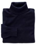 Charles Tyrwhitt Charles Tyrwhitt Navy Roll Neck Merino Wool Sweater Size Large