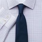 Charles Tyrwhitt Charles Tyrwhitt Slim Fit Mini Grid Check Pink And Blue Cotton Dress Shirt Size 17/35