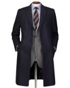  Navy Wool And Cashmere Overwool/cashmere Coat Size 36 By Charles Tyrwhitt