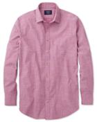 Charles Tyrwhitt Charles Tyrwhitt Slim Fit Berry Red And White Spot Print Cotton Dress Shirt Size Large