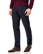  Navy Single Pleat Soft Washed Cotton Chino Pants Size W32 L30 By Charles Tyrwhitt