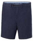 Charles Tyrwhitt Charles Tyrwhitt Dark Navy Dobby Slim Fit Cotton Shorts Size 34